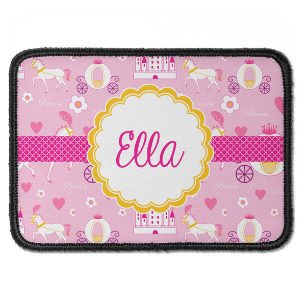 Custom Princess Carriage Iron On Rectangle Patch w/ Name or Text