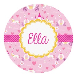 Princess Carriage Round Decal - Small (Personalized)