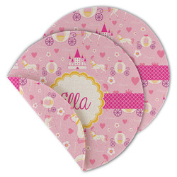 Princess Carriage Round Linen Placemat - Double Sided (Personalized)