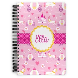 Princess Carriage Spiral Notebook - 7x10 w/ Name or Text