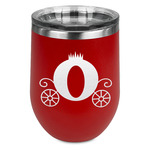 Princess Carriage Stemless Stainless Steel Wine Tumbler - Red - Double Sided (Personalized)