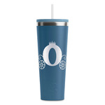 Princess Carriage RTIC Everyday Tumbler with Straw - 28oz - Steel Blue - Double-Sided (Personalized)