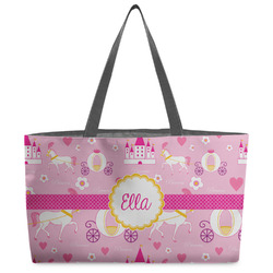 Princess Carriage Beach Totes Bag - w/ Black Handles (Personalized)