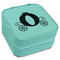 Princess Carriage Travel Jewelry Boxes - Leatherette - Teal - Angled View