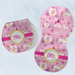 Princess Carriage Burp Pads - Velour - Set of 2 w/ Name or Text