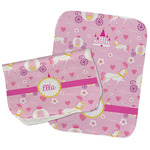 Princess Carriage Burp Cloths - Fleece - Set of 2 w/ Name or Text