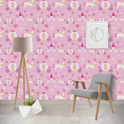 Princess Carriage Wallpaper & Surface Covering (Peel & Stick - Repositionable)