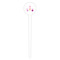 Princess Carriage White Plastic 4" Food Pick - Round - Single Pick