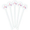 Princess Carriage White Plastic 5.5" Stir Stick - Fan View