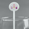 Princess Carriage White Plastic 5.5" Stir Stick - Round - Main