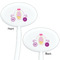 Princess Carriage White Plastic 7" Stir Stick - Double Sided - Oval - Front & Back