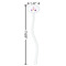 Princess Carriage White Plastic 7" Stir Stick - Oval - Dimensions