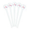 Princess Carriage White Plastic 7" Stir Stick - Round - Fan View