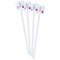 Princess Carriage White Plastic Stir Stick - Double Sided - Square - Front