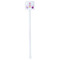 Princess Carriage White Plastic Stir Stick - Double Sided - Square - Single Stick