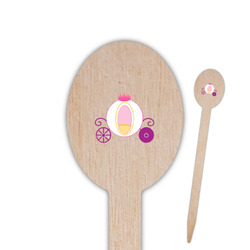 Princess Carriage Oval Wooden Food Picks - Single Sided
