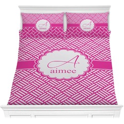 Square Weave Comforter Set - Full / Queen (Personalized)