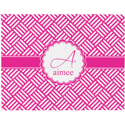 Square Weave Woven Fabric Placemat - Twill w/ Name and Initial