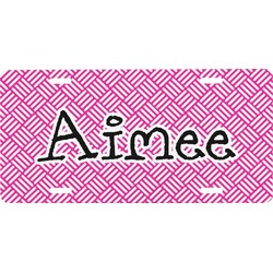 Square Weave Front License Plate (Personalized)