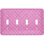 Square Weave Light Switch Cover (4 Toggle Plate)