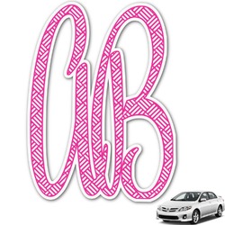 Square Weave Monogram Car Decal (Personalized)