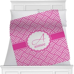 Square Weave Minky Blanket - Toddler / Throw - 60"x50" - Single Sided (Personalized)