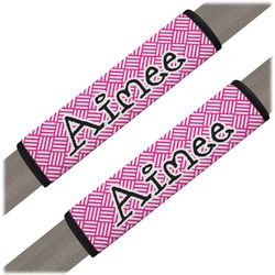 Square Weave Seat Belt Covers (Set of 2) (Personalized)