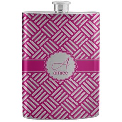 Square Weave Stainless Steel Flask (Personalized)