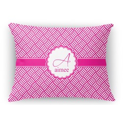 Square Weave Rectangular Throw Pillow Case - 12"x18" (Personalized)