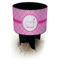 Square Weave Black Beach Spiker Drink Holder (Personalized)