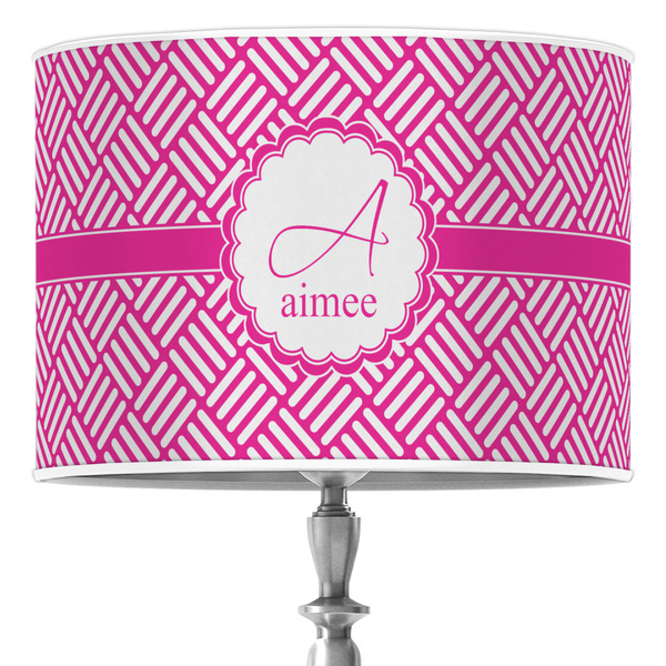 Custom Square Weave 16" Drum Lamp Shade - Poly-film (Personalized)