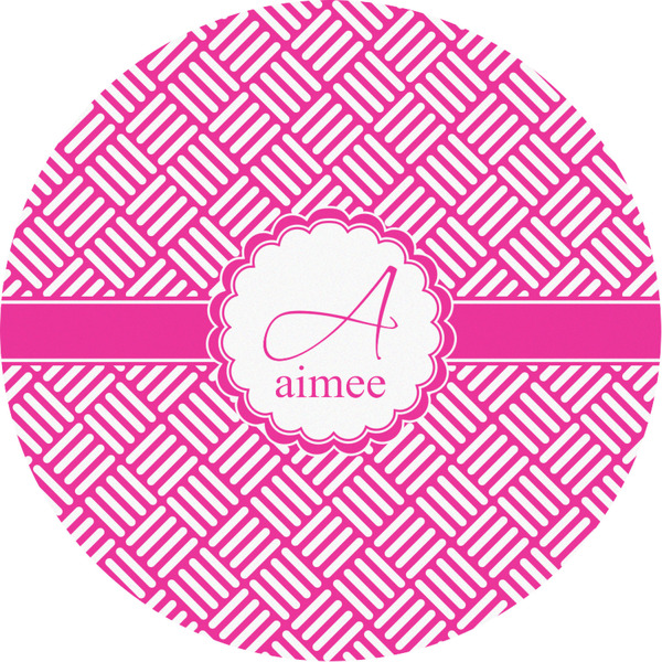 Custom Square Weave Multipurpose Round Labels - 3" (Personalized)