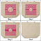 Square Weave 3 Reusable Cotton Grocery Bags - Front & Back View