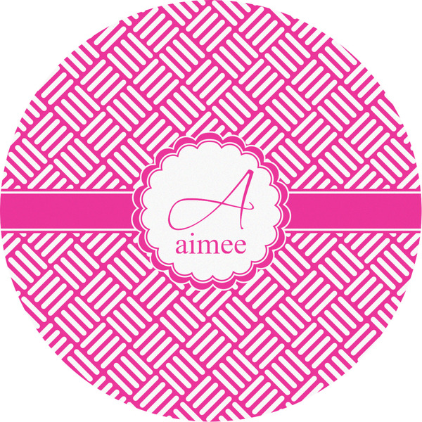 Custom Square Weave Multipurpose Round Labels - 4" (Personalized)