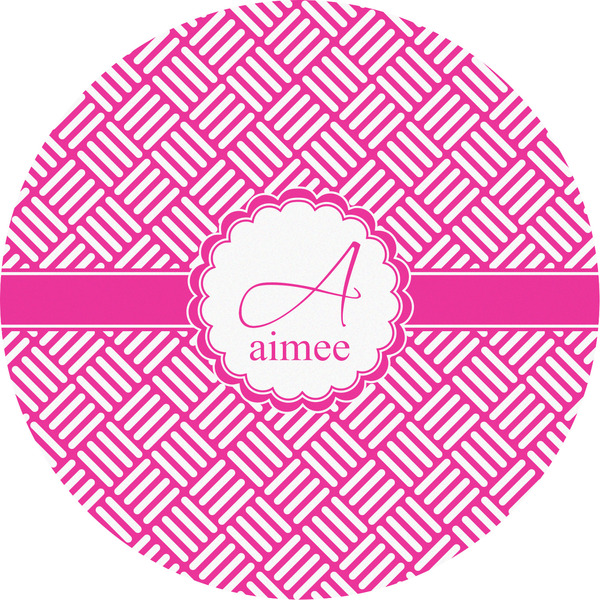 Custom Square Weave Multipurpose Round Labels - 5" (Personalized)