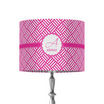 Square Weave 8" Drum Lamp Shade - Fabric (Personalized)