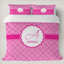 Square Weave Duvet Cover Set - King (Personalized)