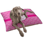 Square Weave Dog Bed - Large w/ Name and Initial