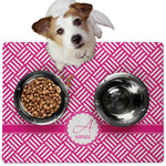 Square Weave Dog Food Mat - Medium w/ Name and Initial