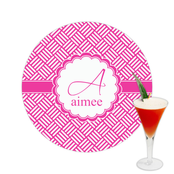 Custom Square Weave Printed Drink Topper -  2.5" (Personalized)