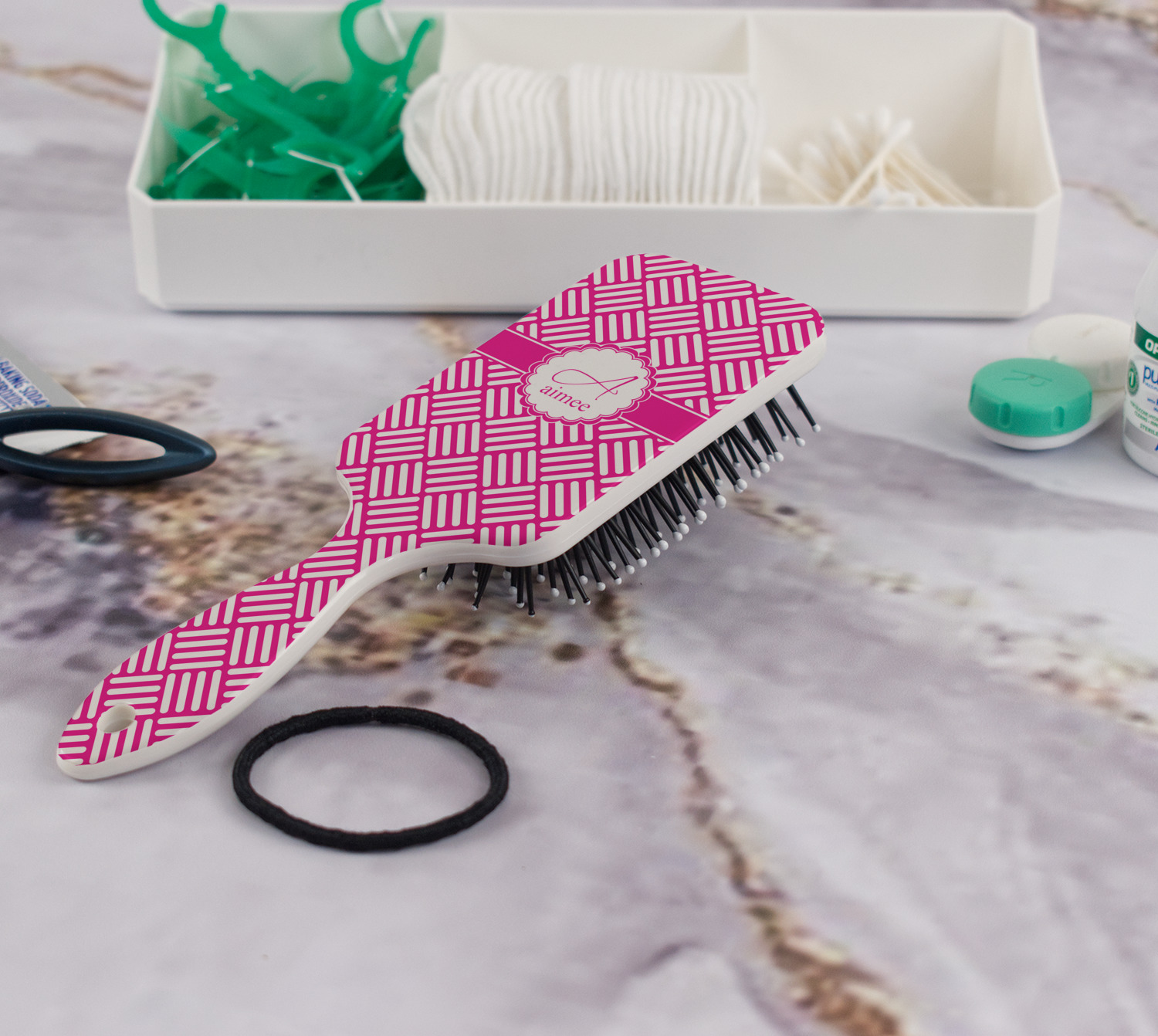 Square Weave Design Custom Hair Brush