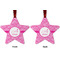 Square Weave Metal Star Ornament - Front and Back