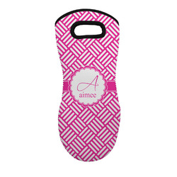 Square Weave Neoprene Oven Mitt - Single w/ Name and Initial