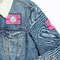 Square Weave Patches Lifestyle Jean Jacket Detail