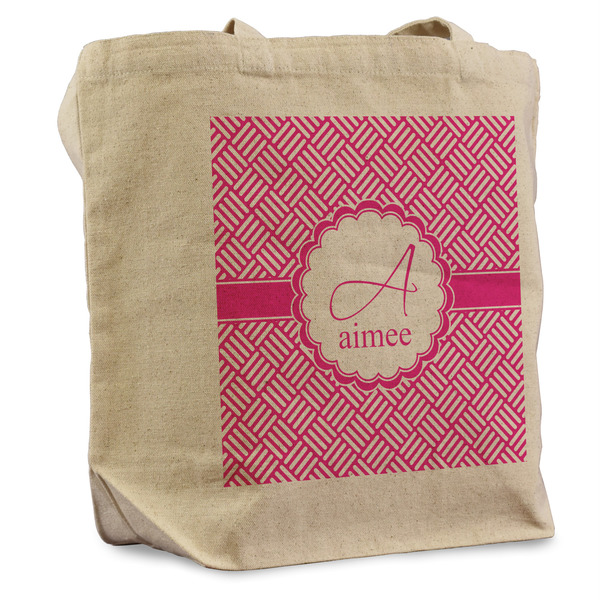 Custom Square Weave Reusable Cotton Grocery Bag - Single (Personalized)