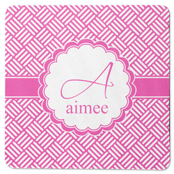Square Weave Square Rubber Backed Coaster (Personalized)