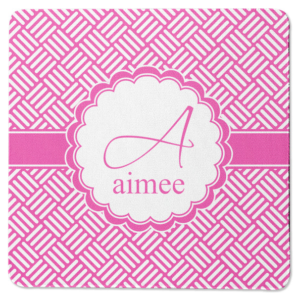 Custom Square Weave Square Rubber Backed Coaster (Personalized)