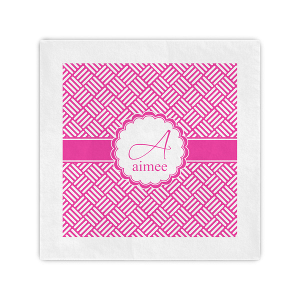 Custom Square Weave Standard Cocktail Napkins (Personalized)