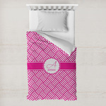 Square Weave Toddler Duvet Cover w/ Name and Initial