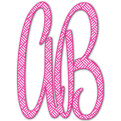 Square Weave Monogram Decal - Large (Personalized)